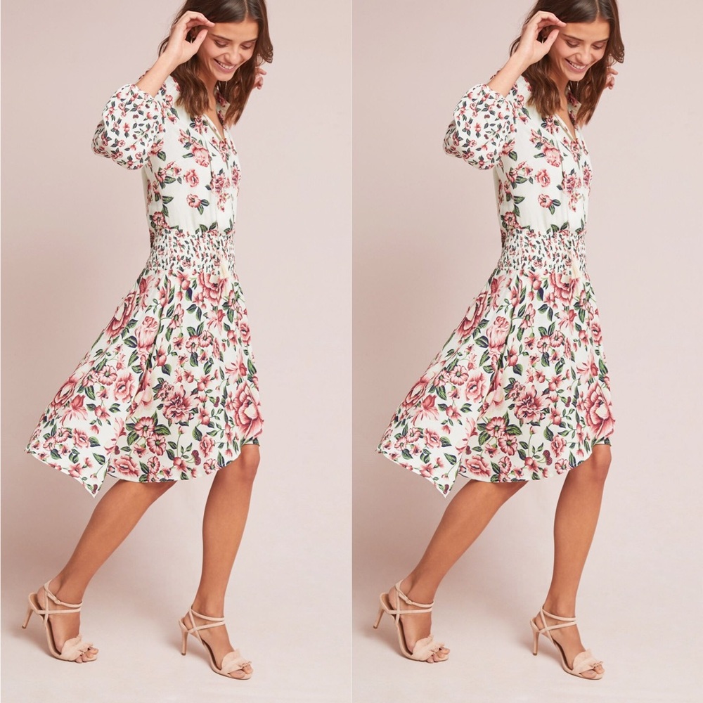 Anthropologie x Farm Rio Anabela Smocked Dress - Picture 2 of 8